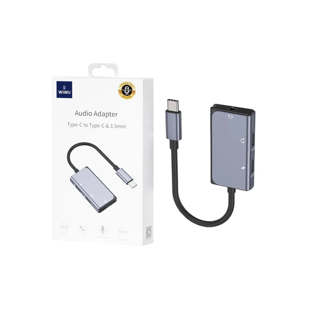 Wiwu Audio Adapter LT02 Pro Type-C To Type-C Wiwu Audio Adapter LT02 Pro Type-C To Type-C